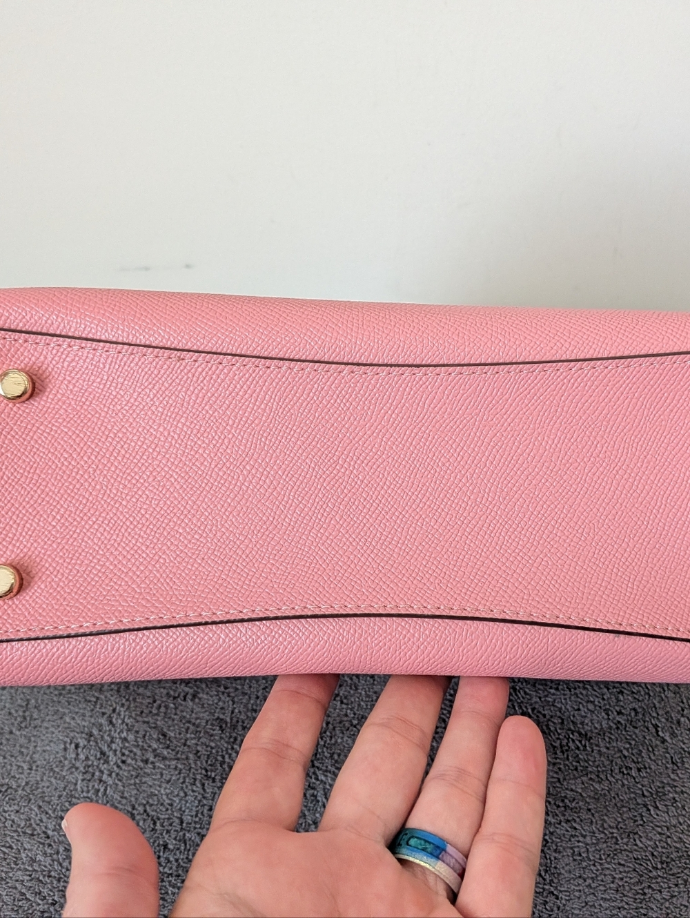 Coach Mini Lillie Carryall In Pink Cross Grain - Picture 4 of 10